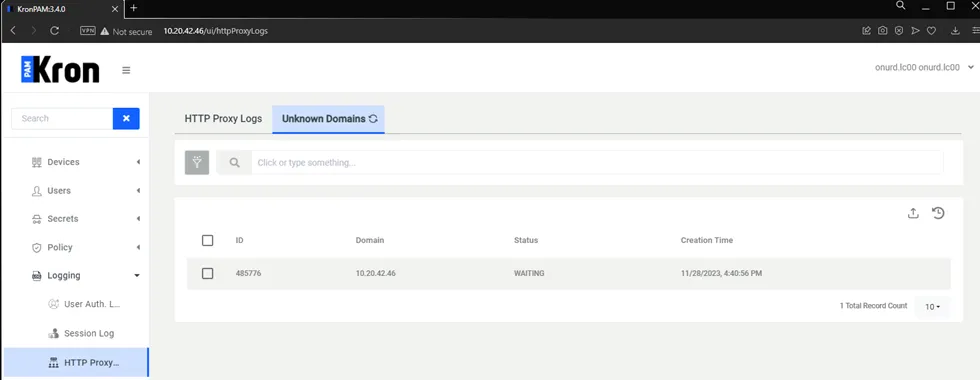 Adding unknown domains as bypass domains