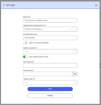 Pantalla de configuración de la aplicación