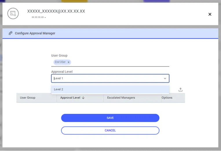 Configure Approval Manager Screen Configure Approval Manager Screen