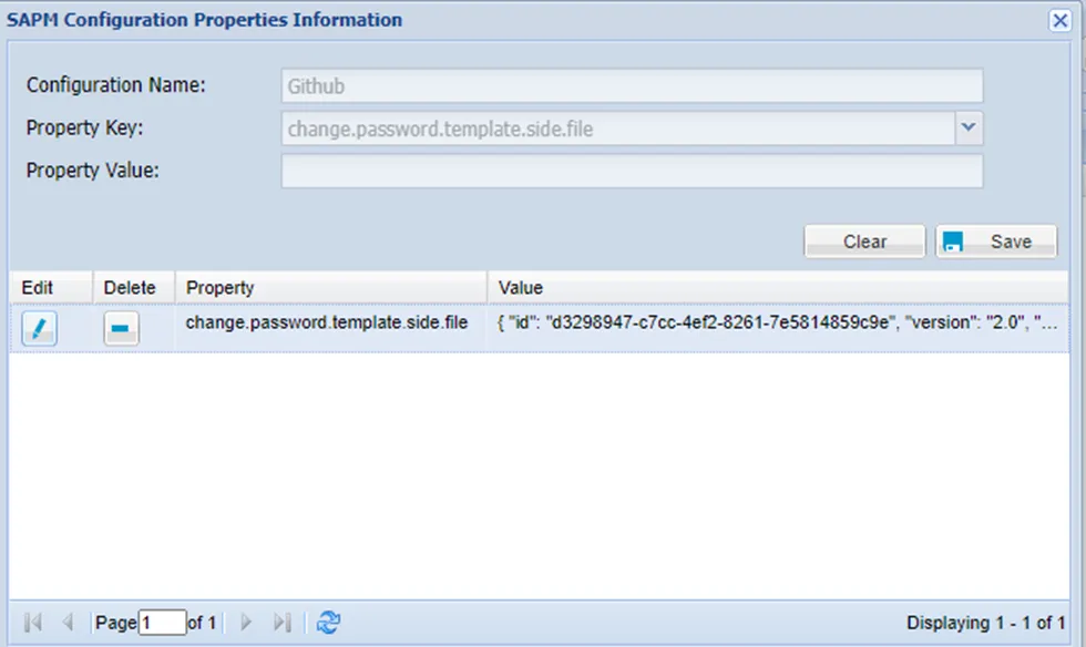 SAPM Configuration for Web Application