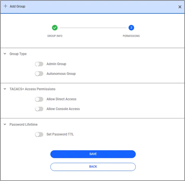 User Group Definition features 