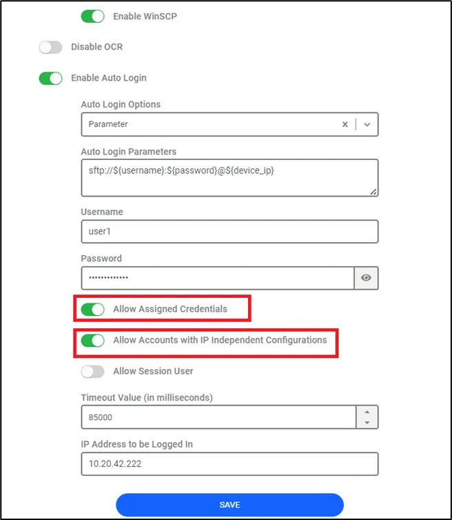 Use of the Assigned Credentials for Vault Accounts on Remote App