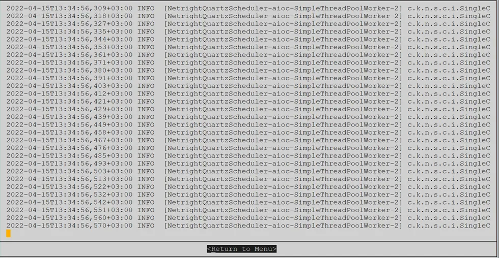 Checking Service Logs Checking Service Logs