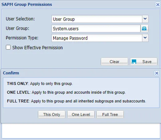 Adding Permissions to SAPM Group Adding Permissions to SAPM Group