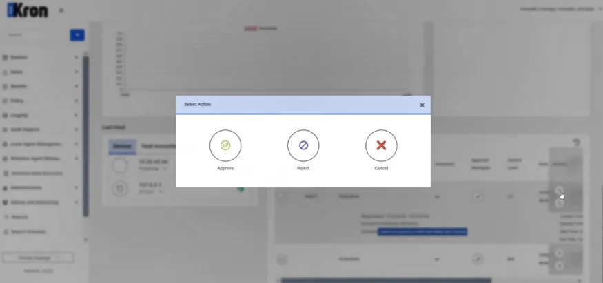 Clicking the Actions button opens this popup Clicking the Actions button opens this popup