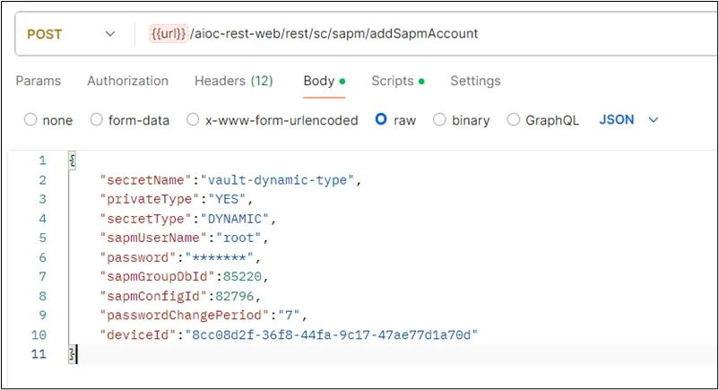 Add Vault Account API