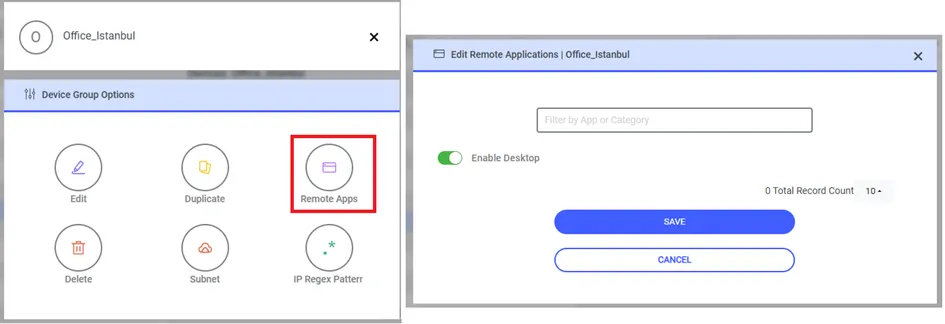 Remote apps creation