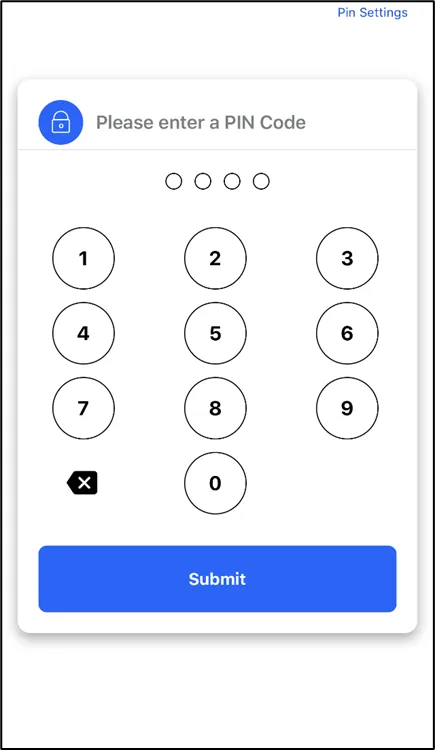 Set and use your pin code.