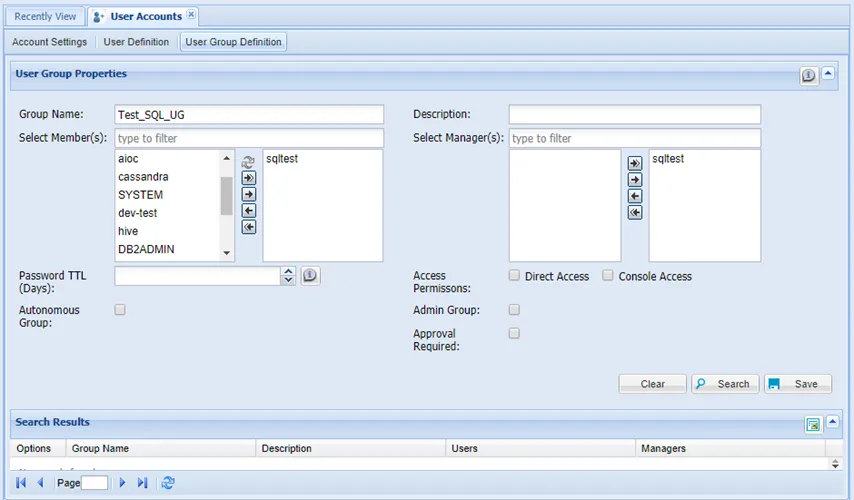 Creating User Groups