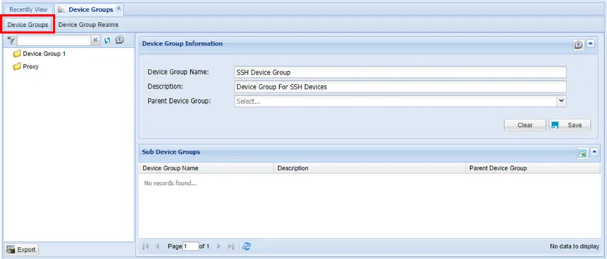Creating Device Groups
