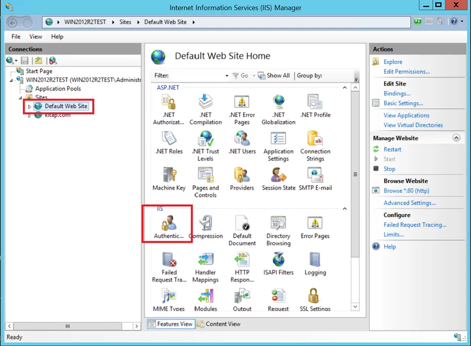 IIS Anonymous Authentication