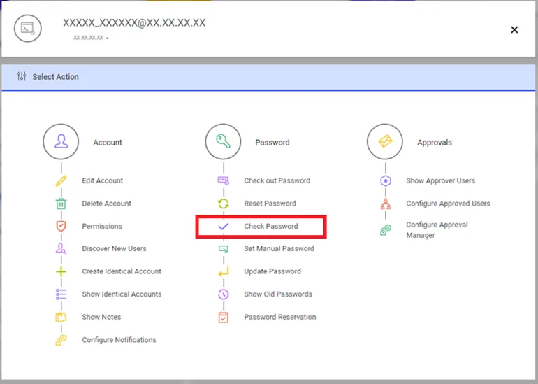 Check the Password option