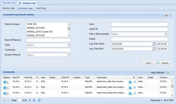 SQL Proxy Logs