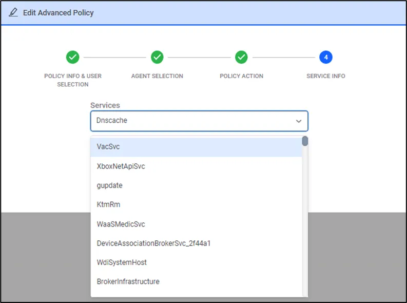 Advance Service Policy Config