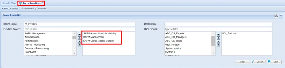 End User Portal Functions