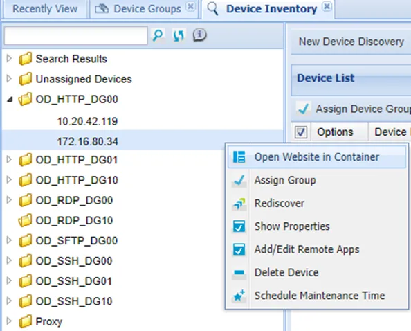 Access Over Container