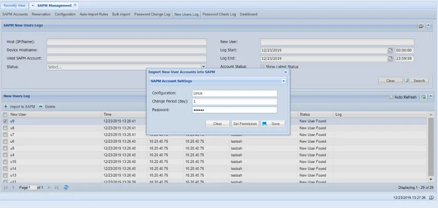 Importing the user to SAPM Importing the user to SAPM