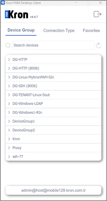 Device Groups List Device Groups List