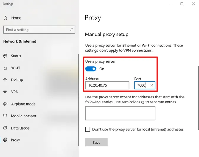 Other Web Browser Settings
