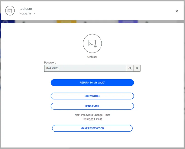 Check out Password