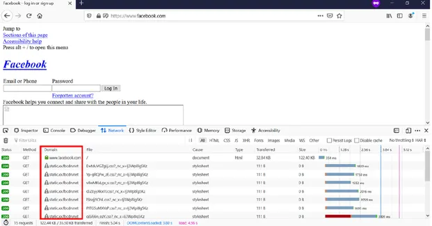 Bypass domains in Facebook main page
