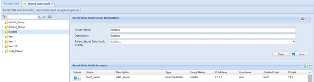 Manage Secret Data Vault Groups