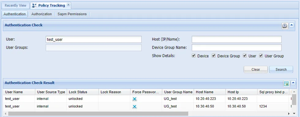 Policy Authentication