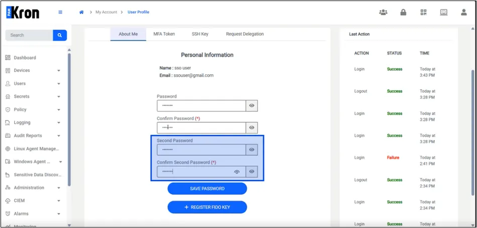 User Profile Settings