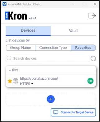 Find your the favorite devices under the Favorites tab Find your the favorite devices under the Favorites tab