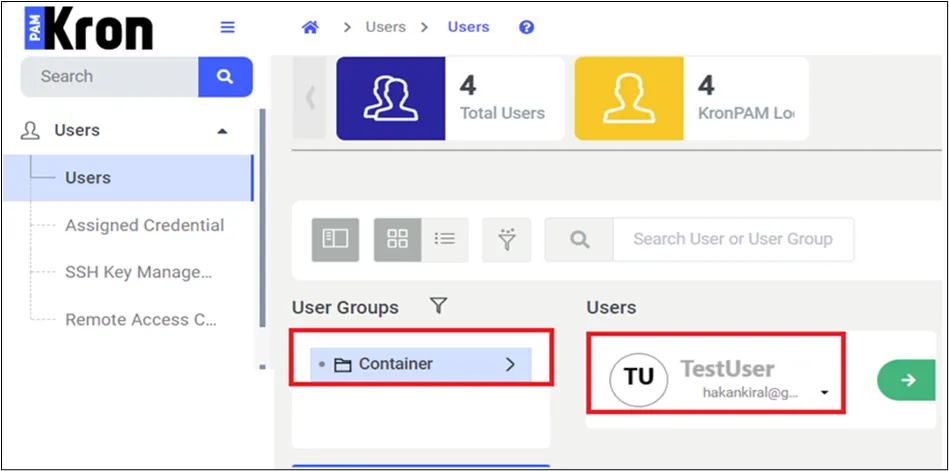 User Definition Screen