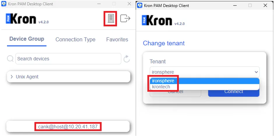 Switch to Tenant Side and Select one of the Tenants Switch to Tenant Side and Select one of the Tenants