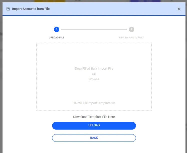 Uploading Bulk Import File