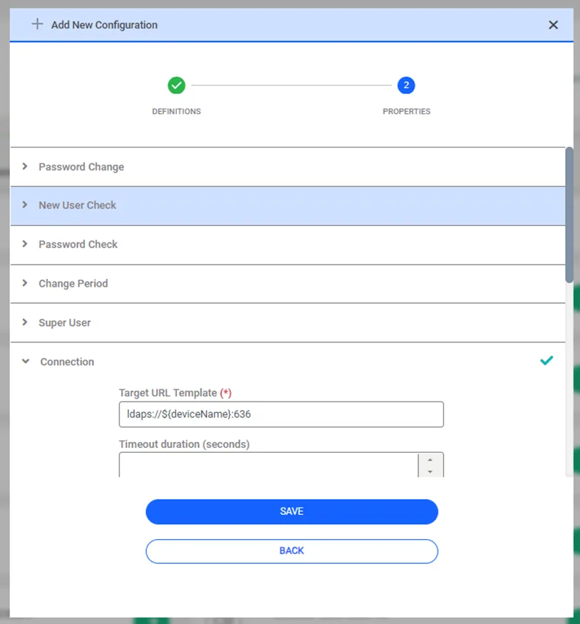 Vault Configuration Duplication Screen