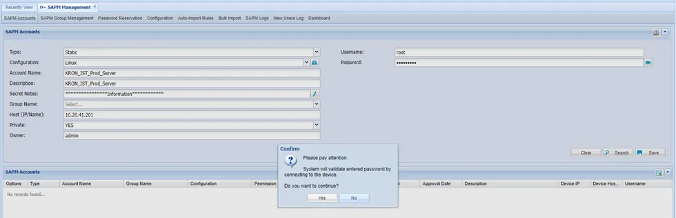 Adding Dynamic Configured Static Accounts