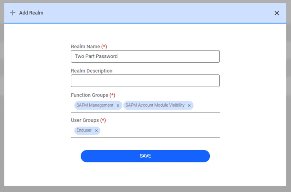 Portal Functions Realm para los grupos de usuarios