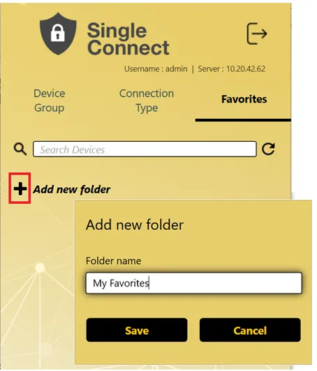 Create a favorites folder.