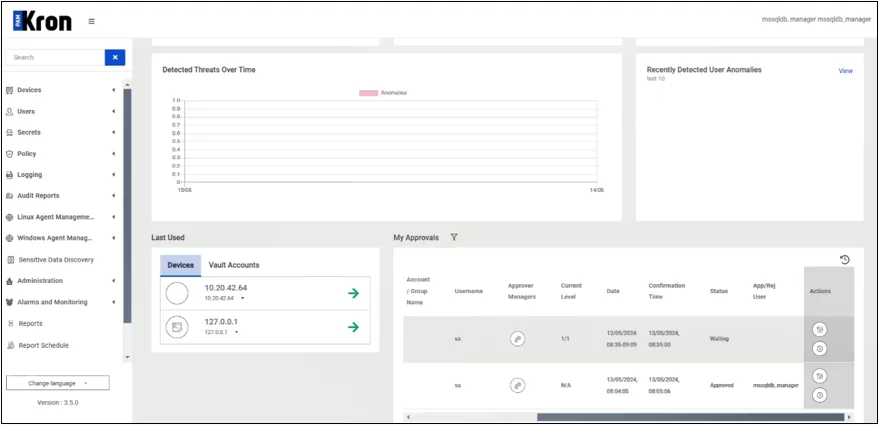 My Approvals dashboard My Approvals dashboard