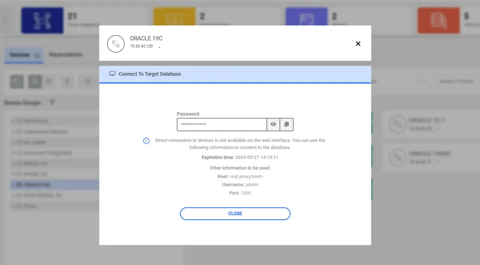 Pantalla de visualización del token