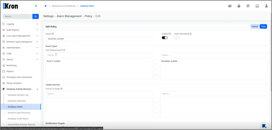 Policy Header – Linked Sources & Targets