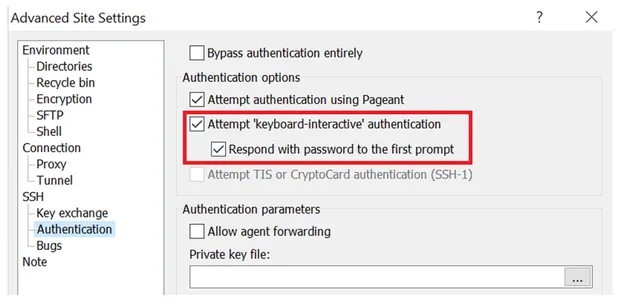 MFA Usage on WinSCP