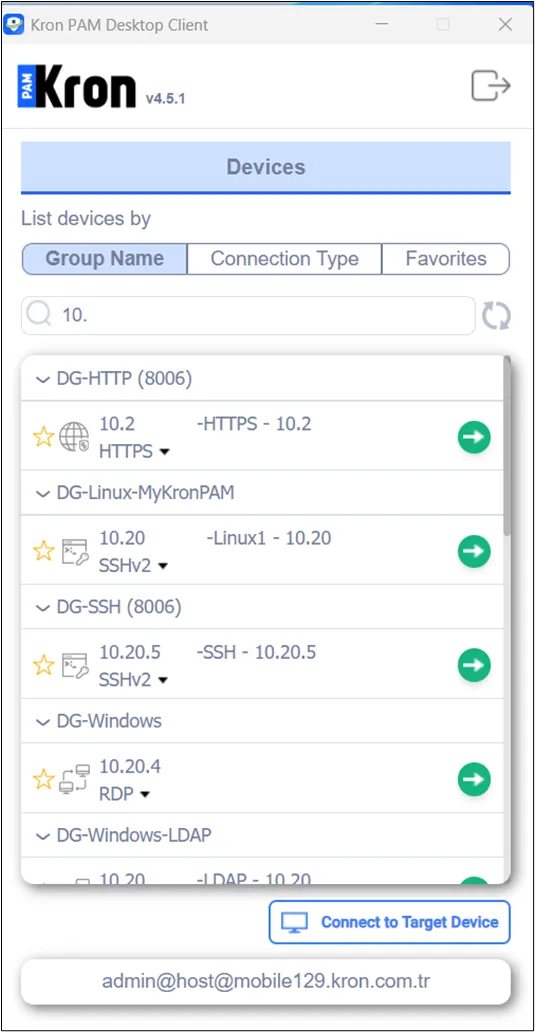 Search for your the devices
