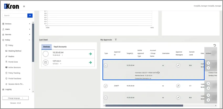 Approved query execution