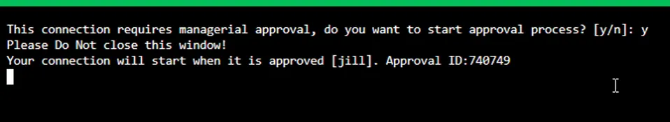Managerial Approval Information Message (Approval ID) Managerial Approval Information Message (Approval ID)