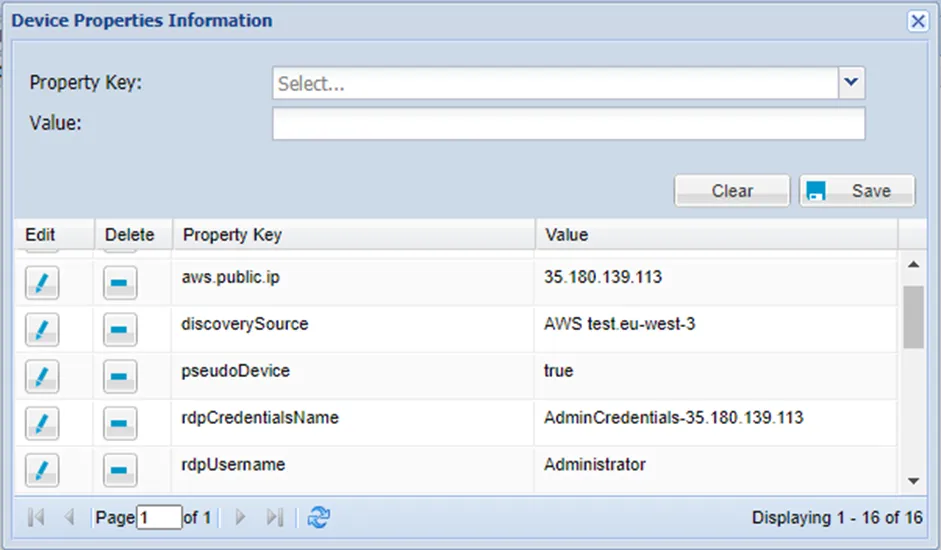 AWS Windows Device Properties
