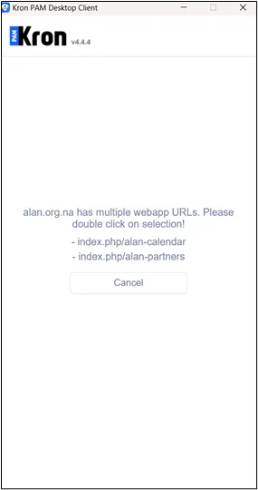 Correct Format of URLs if Kron PAM Desktop Client is used