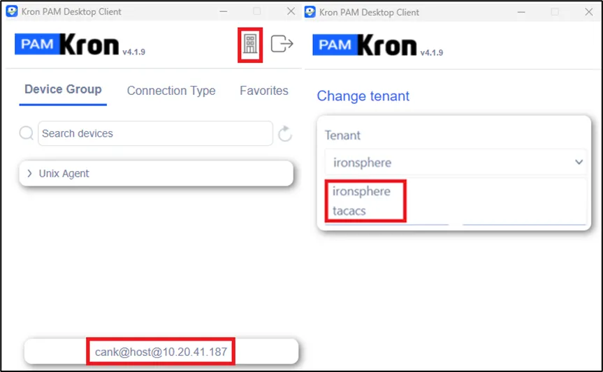 Switch to Tenant Side and Select one of the Tenants Switch to Tenant Side and Select one of the Tenants