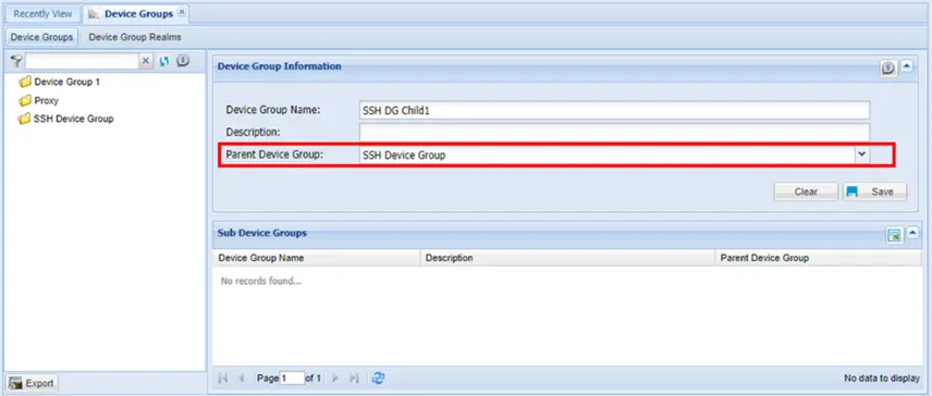 Creating Sub-device Groups