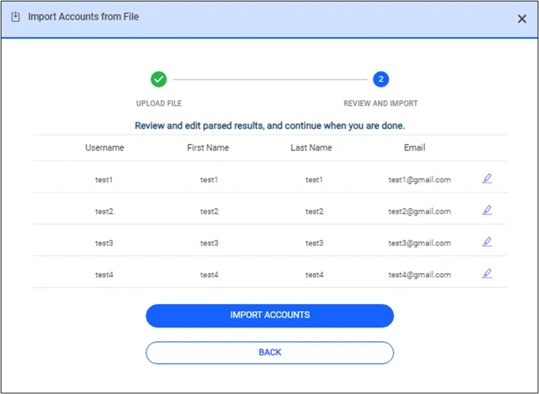 User Bulk Import User Bulk Import