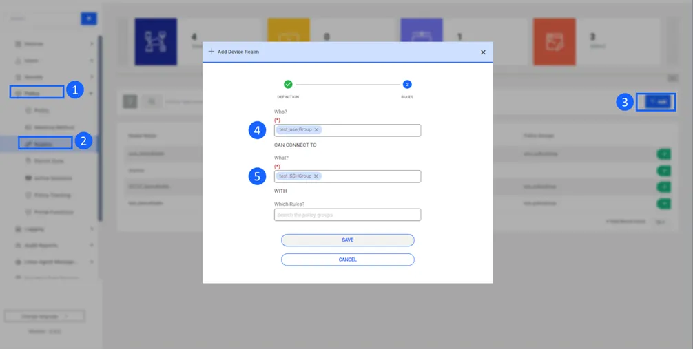 Creating Device Group Realms