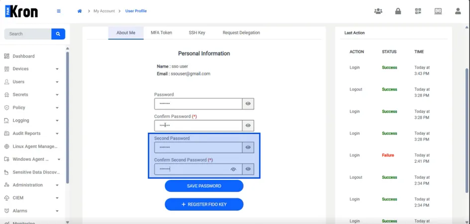 User Profile Settings